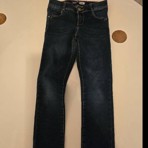 Okaidi Jeans blau  Größe: 122, zu finden beim Stand 29 am Standort Flohkids Hamburg Nord