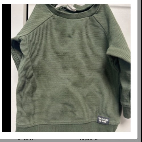 H&M grüner Pullover  Größe: 74, zu finden beim Stand 89 am Standort Flohkids Hamburg Nord