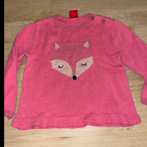 Pullover  Größe: 80 Fuchs pink, zu finden beim Stand 145 am Standort Flohkids Hamburg Nord
