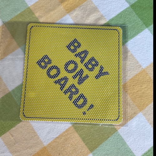 Auto Schild „Baby on Board“ , zu finden beim Stand 85 am Standort Flohkids Hamburg Nord