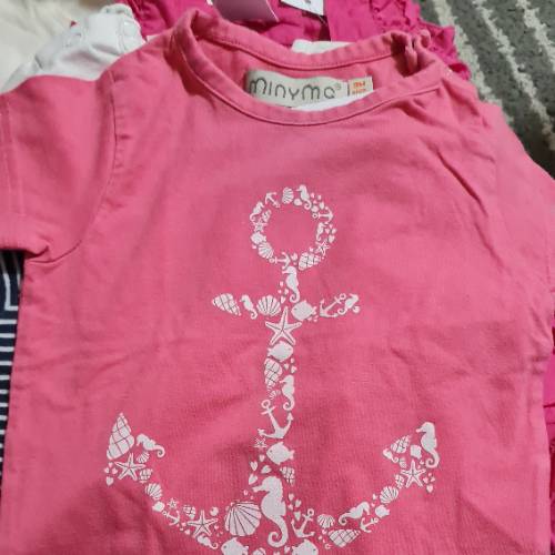 minimo shirt pink anker  Größe: 74, zu finden beim Stand 58 am Standort Flohkids Hamburg Nord