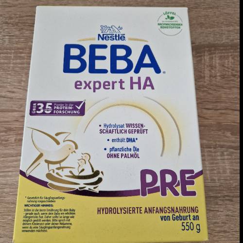 Beba expert HA Pre Milchpulver, zu finden beim Stand 134 am Standort Flohkids Hamburg Nord