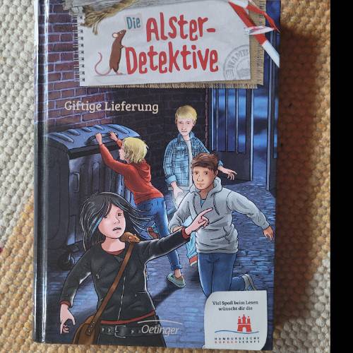 Buch Alsterdetektive, zu finden beim Stand 32 am Standort Flohkids Hamburg Nord