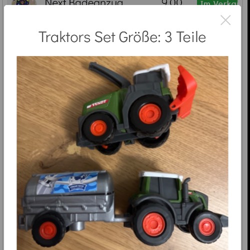 Traktors Set  Größe: 3 Teile, zu finden beim Stand 160 am Standort Flohkids Hamburg Nord