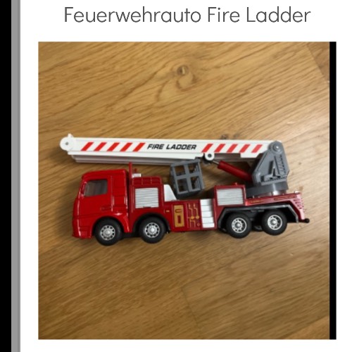 Feuerwehrauto Fire Ladder , zu finden beim Stand 160 am Standort Flohkids Hamburg Nord