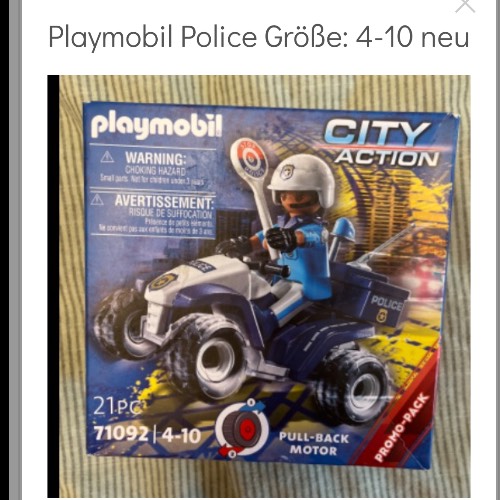 Playmobil Police  Größe: 4-10 neu, zu finden beim Stand 160 am Standort Flohkids Hamburg Nord