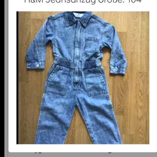 H&M Jeansanzug  Größe: 104 , zu finden beim Stand 160 am Standort Flohkids Hamburg Nord