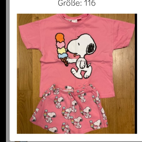 Zara T-Shirt&Hose Snoopy  Größe: 116, zu finden beim Stand 160 am Standort Flohkids Hamburg Nord