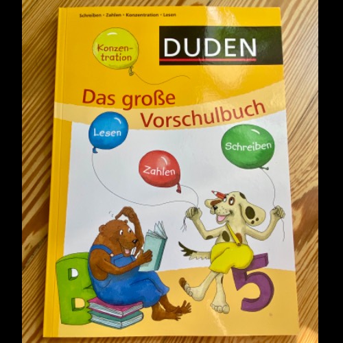 Buch Duden Vorschule neu, zu finden beim Stand 11 am Standort Flohkids Hamburg Nord