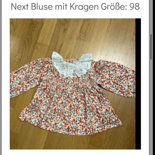 Next Bluse mit Kragen  Größe: 98 , zu finden beim Stand 160 am Standort Flohkids Hamburg Nord
