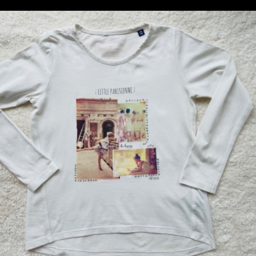 Tom Tailor Shirt creme  Größe: 116/122, zu finden beim Stand 50 am Standort Flohkids Hamburg Nord