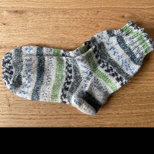 Wollsocken  Größe: 25/26 getragen bunt, zu finden beim Stand 31 am Standort Flohkids Hamburg Nord