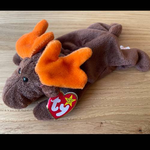 ty Beanie Babies Elch Chocolat, zu finden beim Stand 9 am Standort Flohkids Hamburg Nord