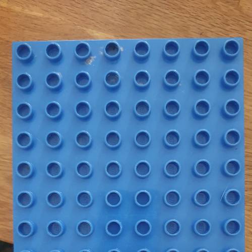 Duplo Bauplatte  Größe: 13 x13 blau, zu finden beim Stand 24 am Standort Flohkids Hamburg Nord