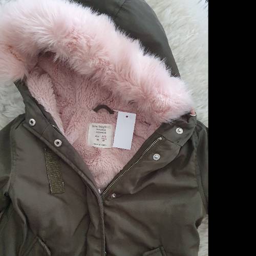 Zara Jacke gefüttert khaki  Größe: 98, zu finden beim Stand 24 am Standort Flohkids Hamburg Nord