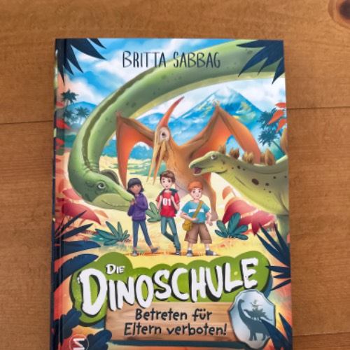 Dinoschule Buch  Größe: 1, zu finden beim Stand 29 am Standort Flohkids Hamburg Nord