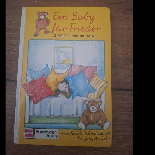 Buch "Ein Baby für Frieder", zu finden beim Stand 262 am Standort Flohkids Hamburg Nord