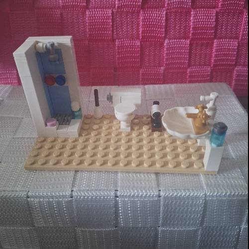 Lego Friends Moc Badezimmer , zu finden beim Stand 262 am Standort Flohkids Hamburg Nord