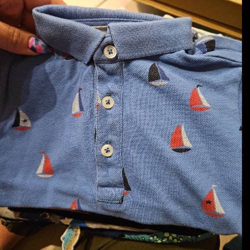 Next Poloshirt  Größe: 92 segelboot, zu finden beim Stand 268 am Standort Flohkids Hamburg Nord