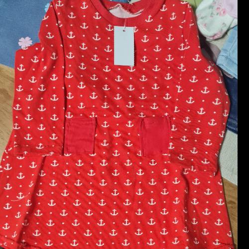 selfmade kleid rot anker86 neu, zu finden beim Stand 102 am Standort Flohkids Hamburg Nord