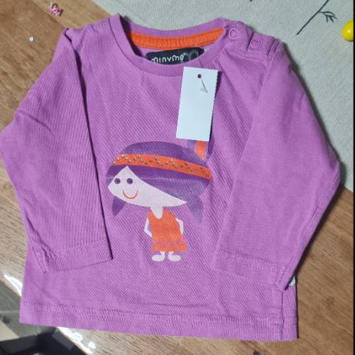 minymo shirt lila  Größe: 68 neu, zu finden beim Stand 102 am Standort Flohkids Hamburg Nord