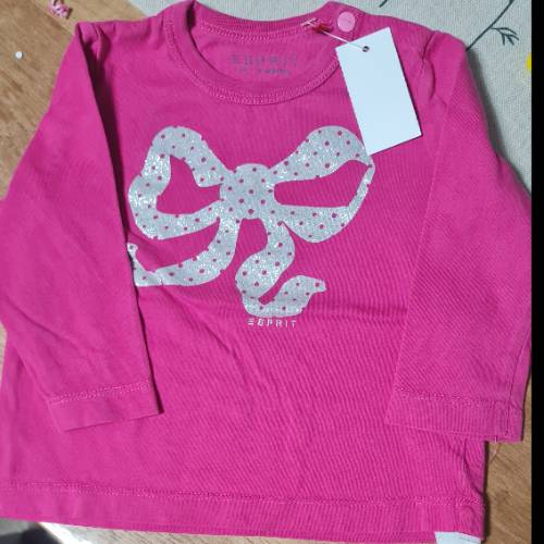 Esprit shirt pink schleife  Größe: 74, zu finden beim Stand 102 am Standort Flohkids Hamburg Nord