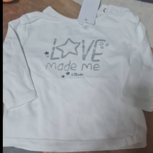 shirt love weiss  Größe: 62, zu finden beim Stand 86 am Standort Flohkids Hamburg Nord