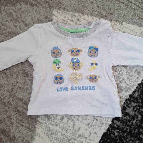 Langarmshirt  Größe: 62 Affen, zu finden beim Stand 72 am Standort Flohkids Hamburg Nord