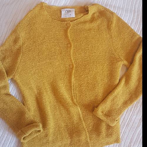 Strickjacke gelb  Größe: 134 Zara, zu finden beim Stand 127 am Standort Flohkids Hamburg Nord