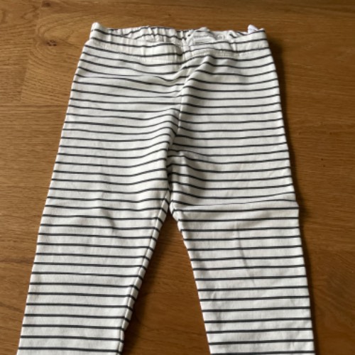 H&M Leggings  Größe: 92 weiß gestreift, zu finden beim Stand 66 am Standort Flohkids Hamburg Nord