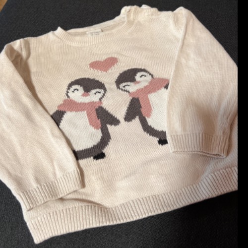 Pulli  Größe: 74 H&M Pinguine , zu finden beim Stand 57 am Standort Flohkids Hamburg Nord