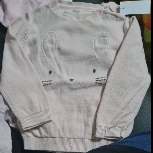 c&a Strick Pulli rosa Maus  Größe: 80, zu finden beim Stand 102 am Standort Flohkids Hamburg Nord