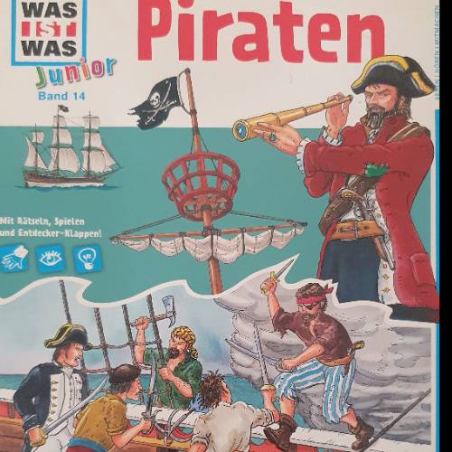 Buch Was ist was Piraten, zu finden beim Stand 24 am Standort Flohkids Hamburg Nord