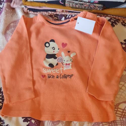 lupi shirt lachs  Größe: 74/80 Neu, zu finden beim Stand 102 am Standort Flohkids Hamburg Nord