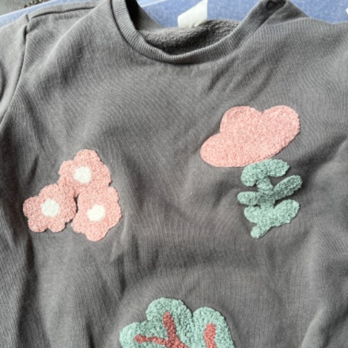 Pulli Grau H&M  Größe: 92, zu finden beim Stand 96 am Standort Flohkids Hamburg Nord