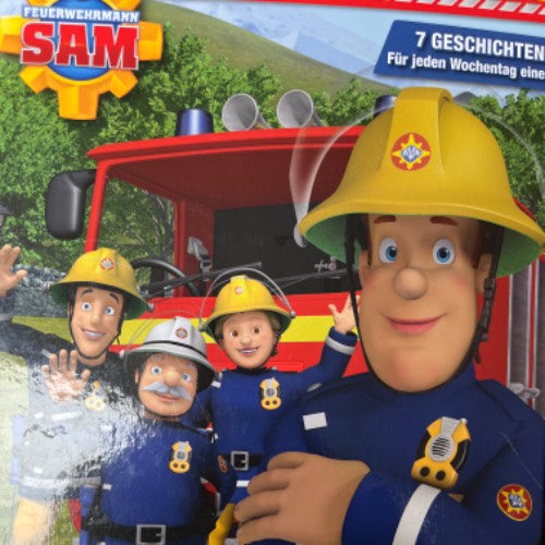 Feuerwehrmann Sam Buch , zu finden beim Stand 96 am Standort Flohkids Hamburg Nord