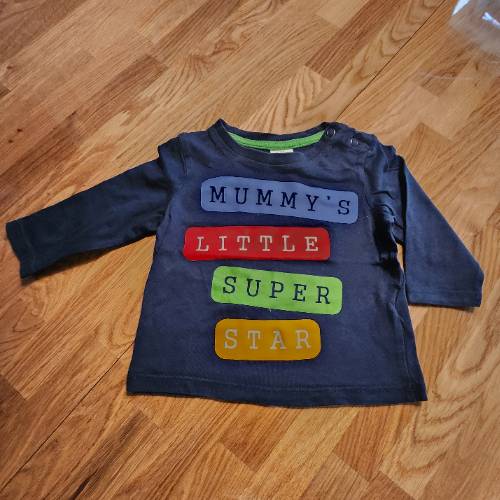 Longsleeve H+M blau Mummy  Größe: 68, zu finden beim Stand 30 am Standort Flohkids Hamburg Nord