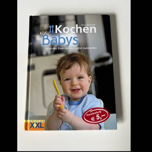 Buch Kochen für Babys, zu finden beim Stand 165 am Standort Flohkids Hamburg Nord