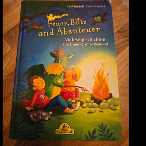 Buch Feuer Blitz und Abenteuer, zu finden beim Stand 30 am Standort Flohkids Hamburg Nord