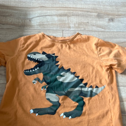 Dinosaurier T-Shirt  Größe: 122, zu finden beim Stand 191 am Standort Flohkids Hamburg Nord