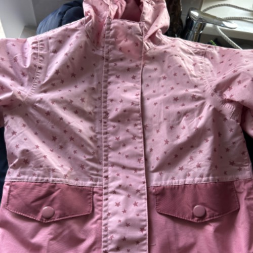 Pink Sterne Regenjacke  Größe: 98/104, zu finden beim Stand 59 am Standort Flohkids Hamburg Nord