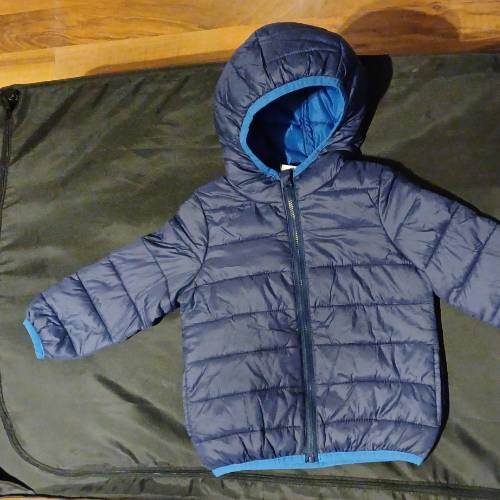 Steppjacke, Dunkelblau, Größe: 74/80, zu finden beim Stand 174 am Standort Flohkids Hamburg Nord