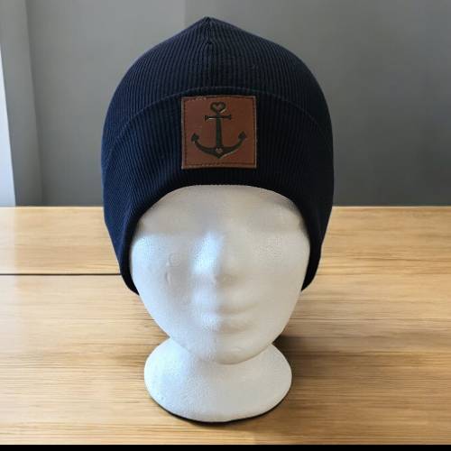 Beanie Navy Anker  Größe: 50-54, zu finden beim Stand 6 am Standort Flohkids Hamburg Nord