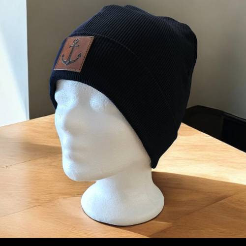 Beanie Navy Anker  Größe: 46-50, zu finden beim Stand 6 am Standort Flohkids Hamburg Nord