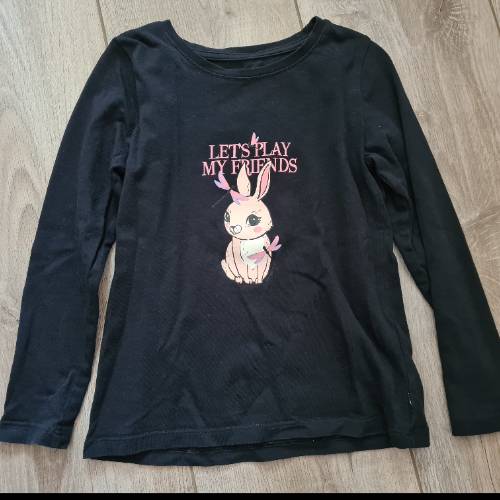 Langarmshirt Hase  Größe: 104/110, zu finden beim Stand 125 am Standort Flohkids Hamburg Nord