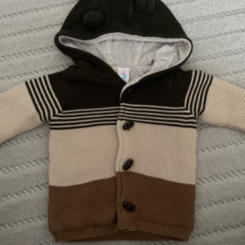 Topomini Jacke Grün/Beige  Größe: 62 , zu finden beim Stand 90 am Standort Flohkids Hamburg Nord