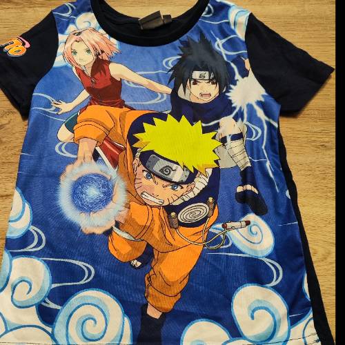 Naruto T-Shirt blau  Größe: 116, zu finden beim Stand 156 am Standort Flohkids Hamburg Nord