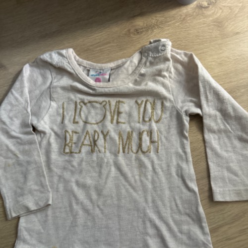 TopoMini Shirt beige Spitze  Größe: 92, zu finden beim Stand 194 am Standort Flohkids Hamburg Nord