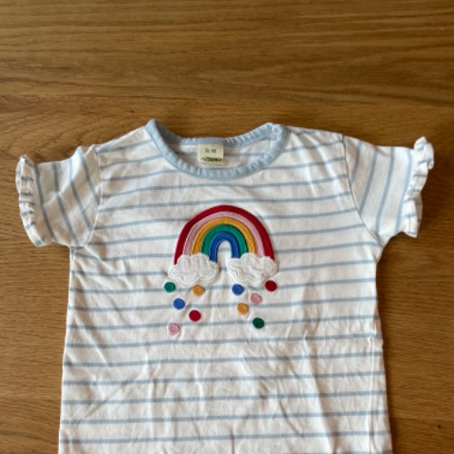 Alana Tshirt hellblau gestr  Größe: 98, zu finden beim Stand 66 am Standort Flohkids Hamburg Nord