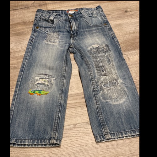 Jeans Topolino  Größe: 98 m. Flicken , zu finden beim Stand 42 am Standort Flohkids Hamburg Nord